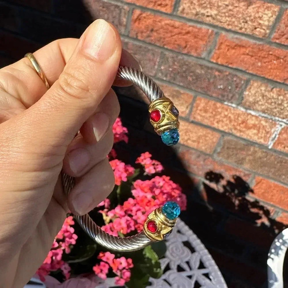 Anthropologie Barocco Stainless Steel Waterproof Cuff Bangle Bracelet - Picture 9 of 13